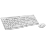 מקלדת ועכבר אלחוטיים Logitech MK295 Silent בצבע לבן בעברית ואנגלית