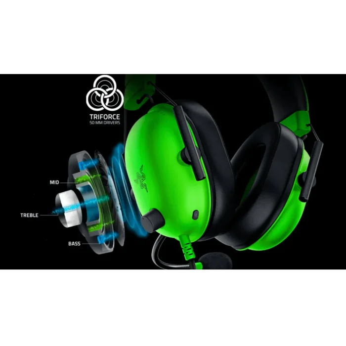 אוזניות גיימינג Razer BlackShark V2 X- צבע ירוק