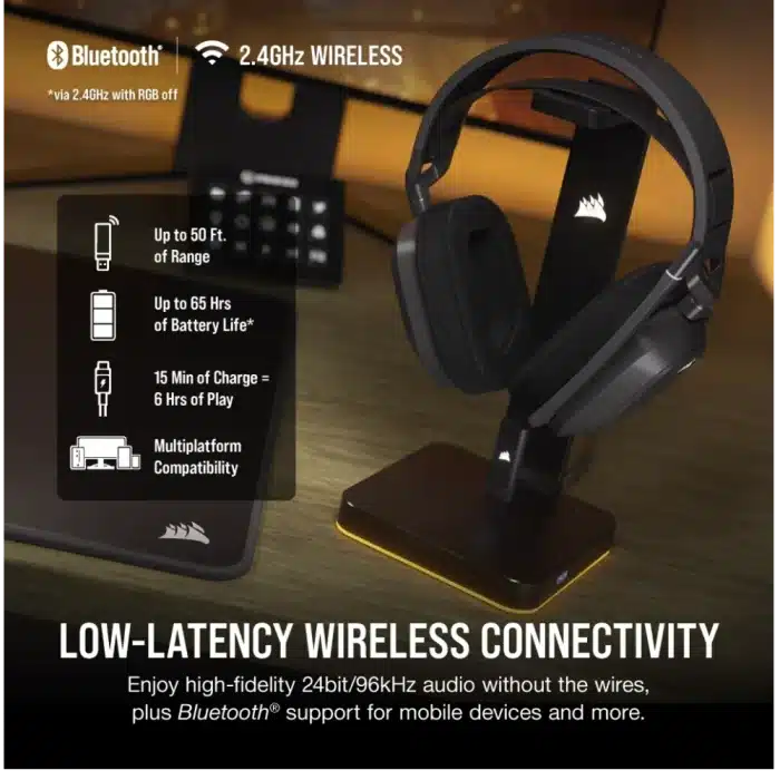 אוזניות גיימינג אלחוטיות CORSAIR HS80 MAX WIRELESS