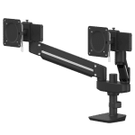 זרוע ל-2 מסכי מחשב – Compact -Tallo שחורה